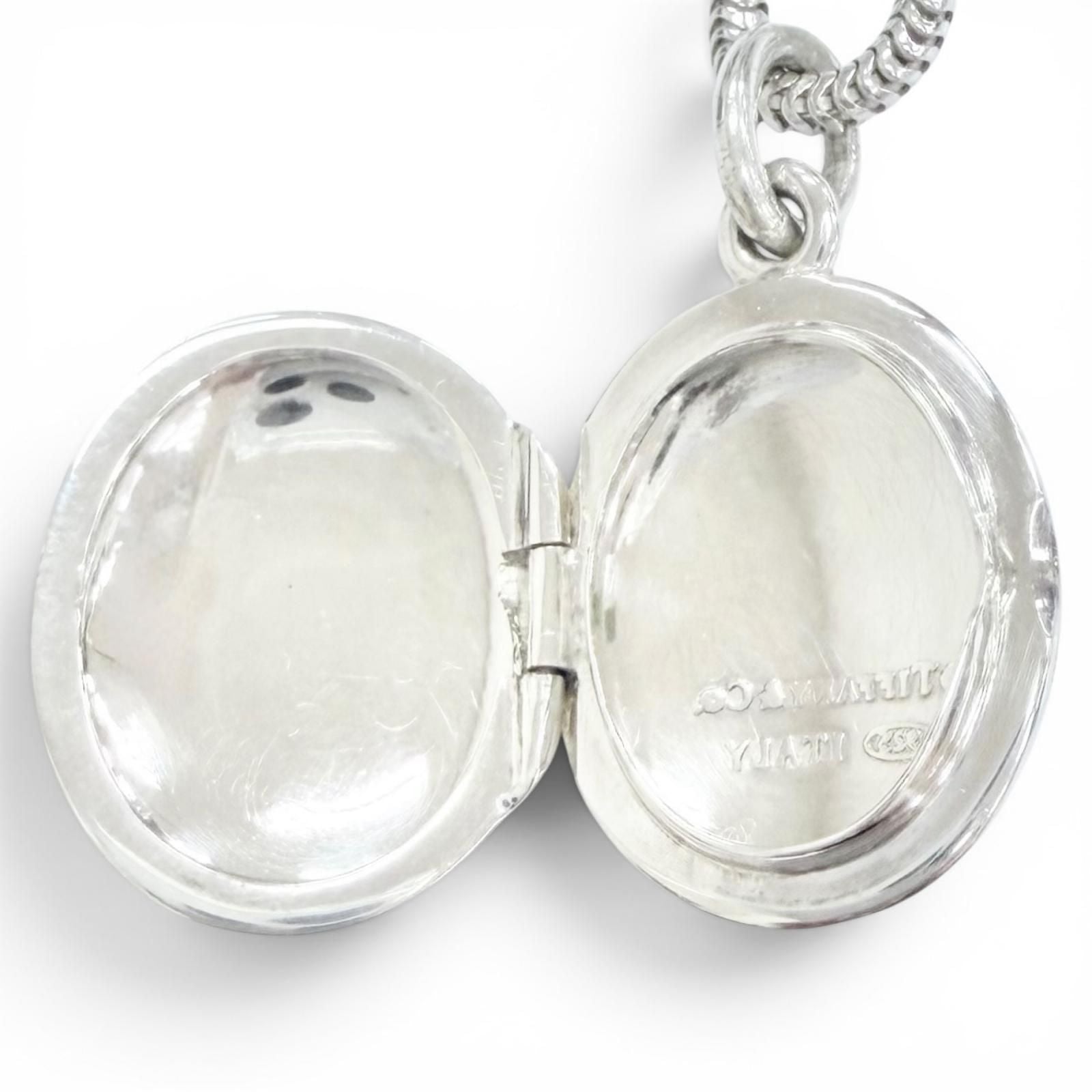 Tiffany & Co 925 Oval Locket Pendant Silver — view 6