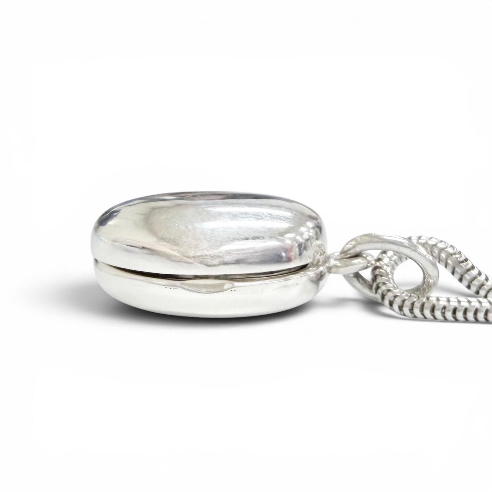 Tiffany & Co 925 Oval Locket Pendant Silver — view 5