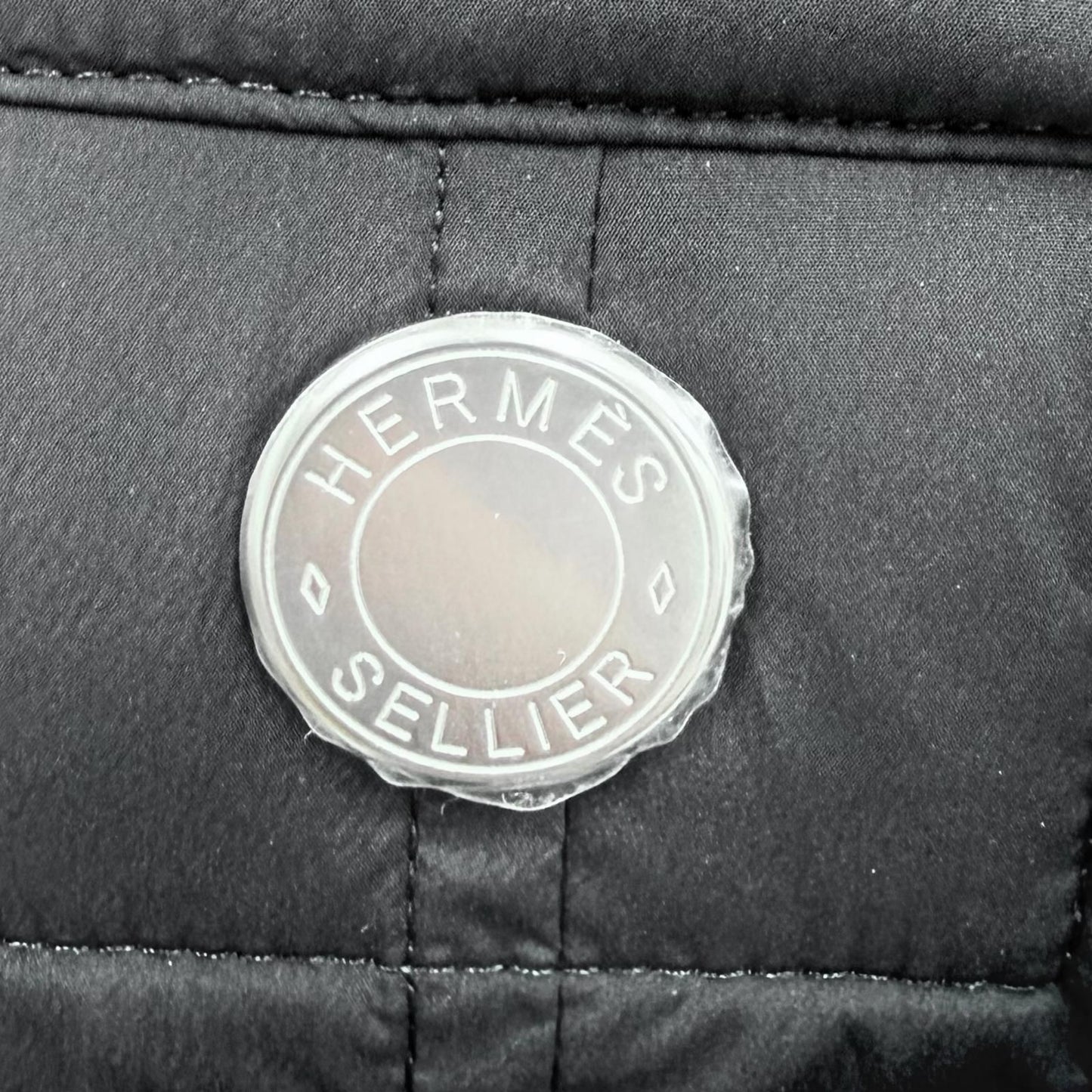 Hermes Down Series Button Stand Color Zip Up Jacket Black XS — view 6