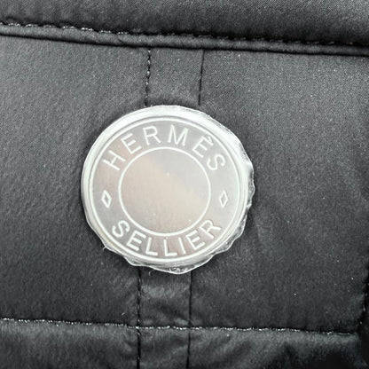 Hermes Down Series Button Stand Color Zip Up Jacket Black XS — view 6