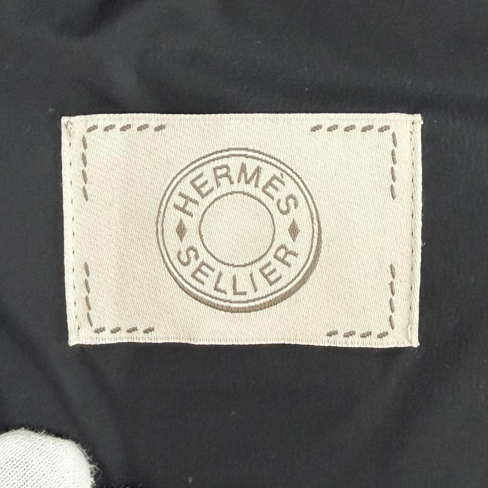 Hermes Down Series Button Stand Color Zip Up Jacket Black XS — view 8