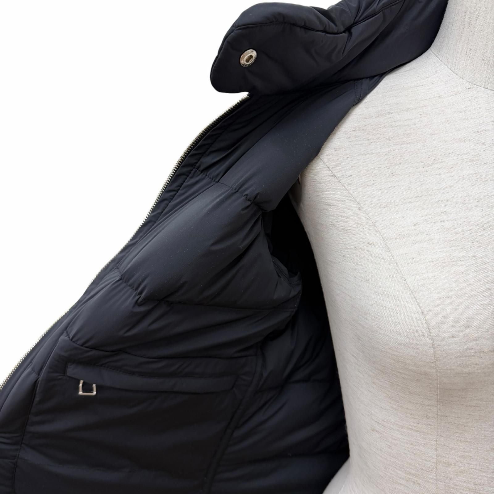 Hermes Down Series Button Stand Color Zip Up Jacket Black XS — view 5
