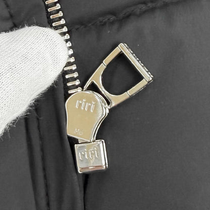 Hermes Down Series Button Stand Color Zip Up Jacket Black XS — view 7