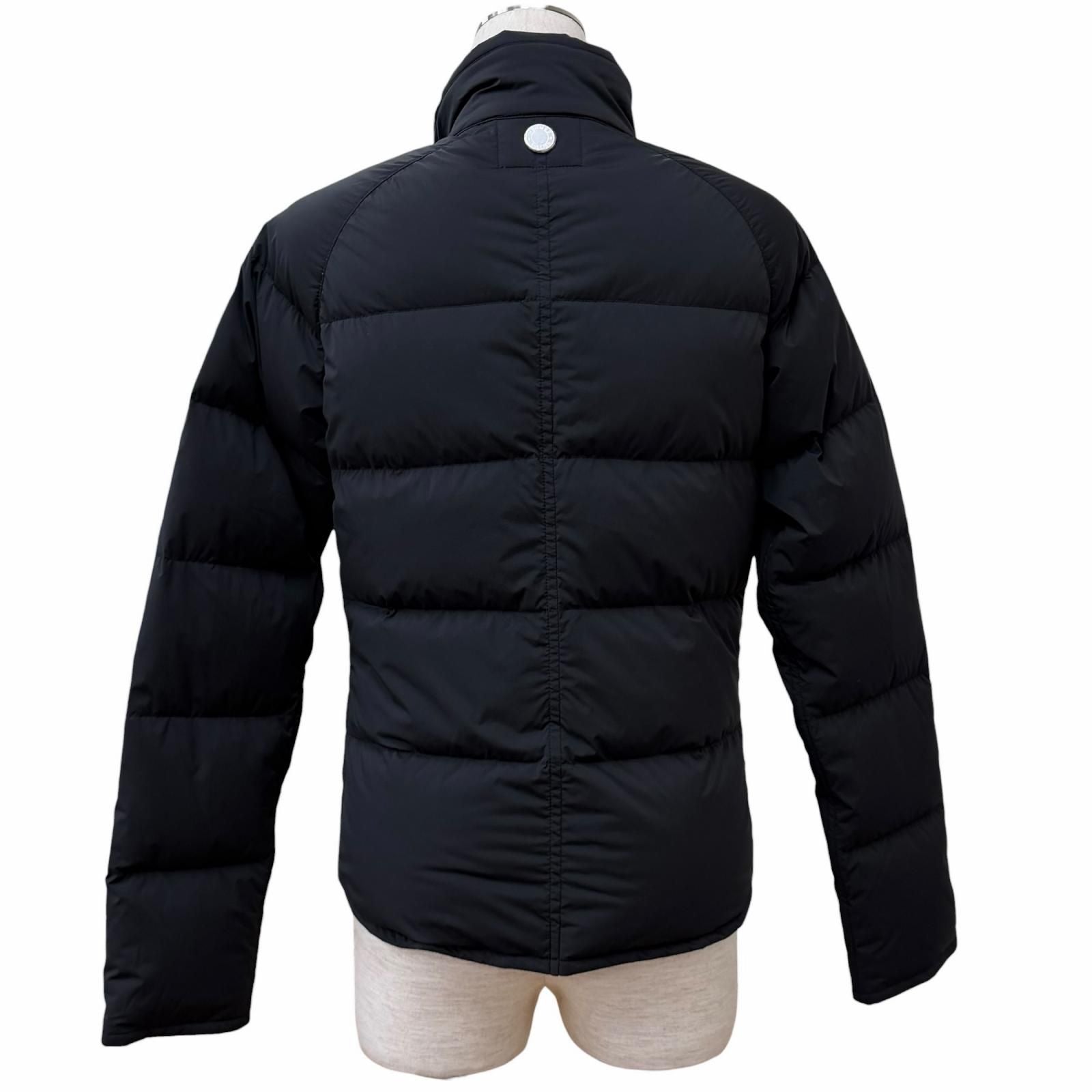Hermes Down Series Button Stand Color Zip Up Jacket Black XS — view 3