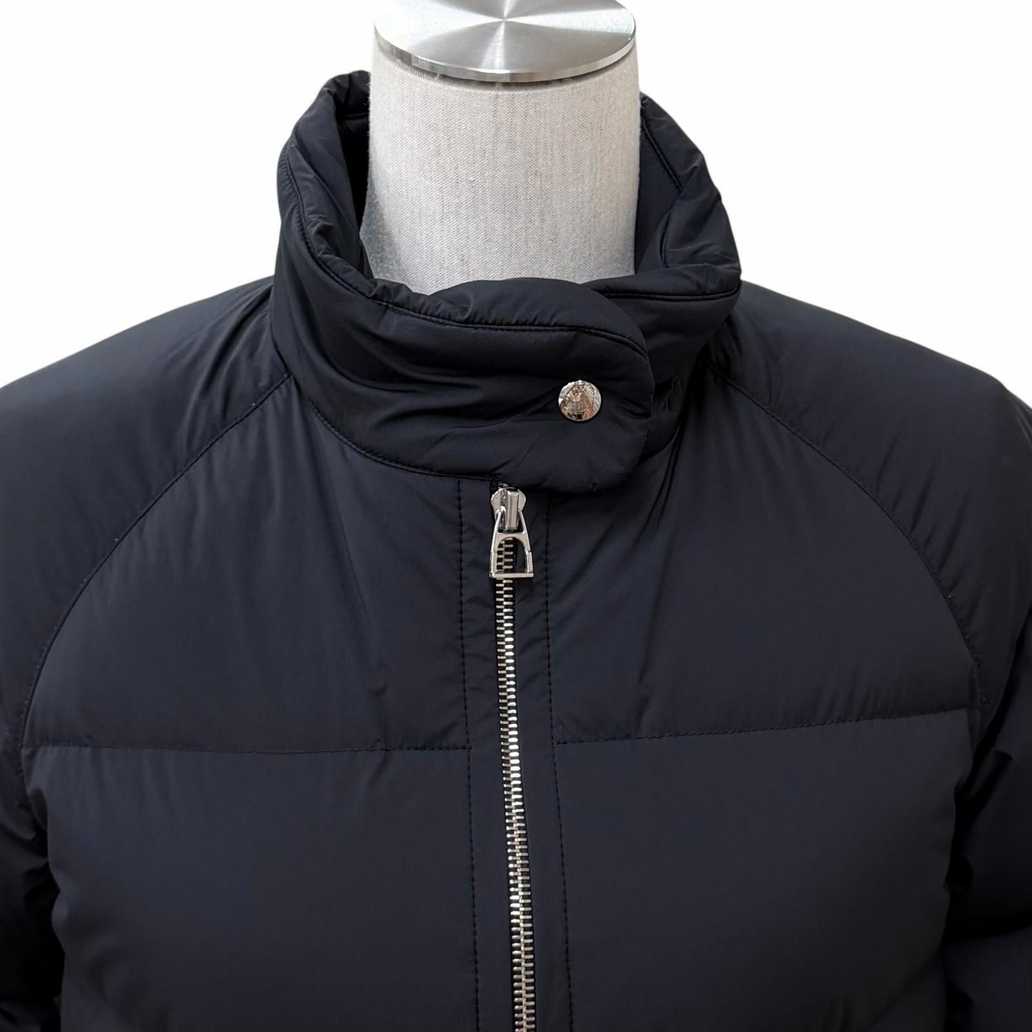Hermes Down Series Button Stand Color Zip Up Jacket Black XS — view 4