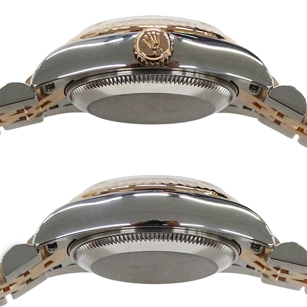 Rolex Datejust Watch Automatic Winding at Stainless Steel Pink Gold PG Roman — view 3