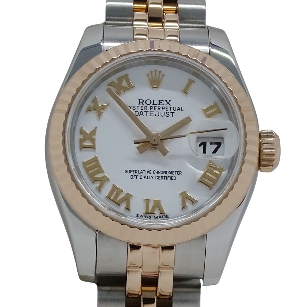 Rolex Datejust Watch Automatic Winding at Stainless Steel Pink Gold PG Roman — view 2