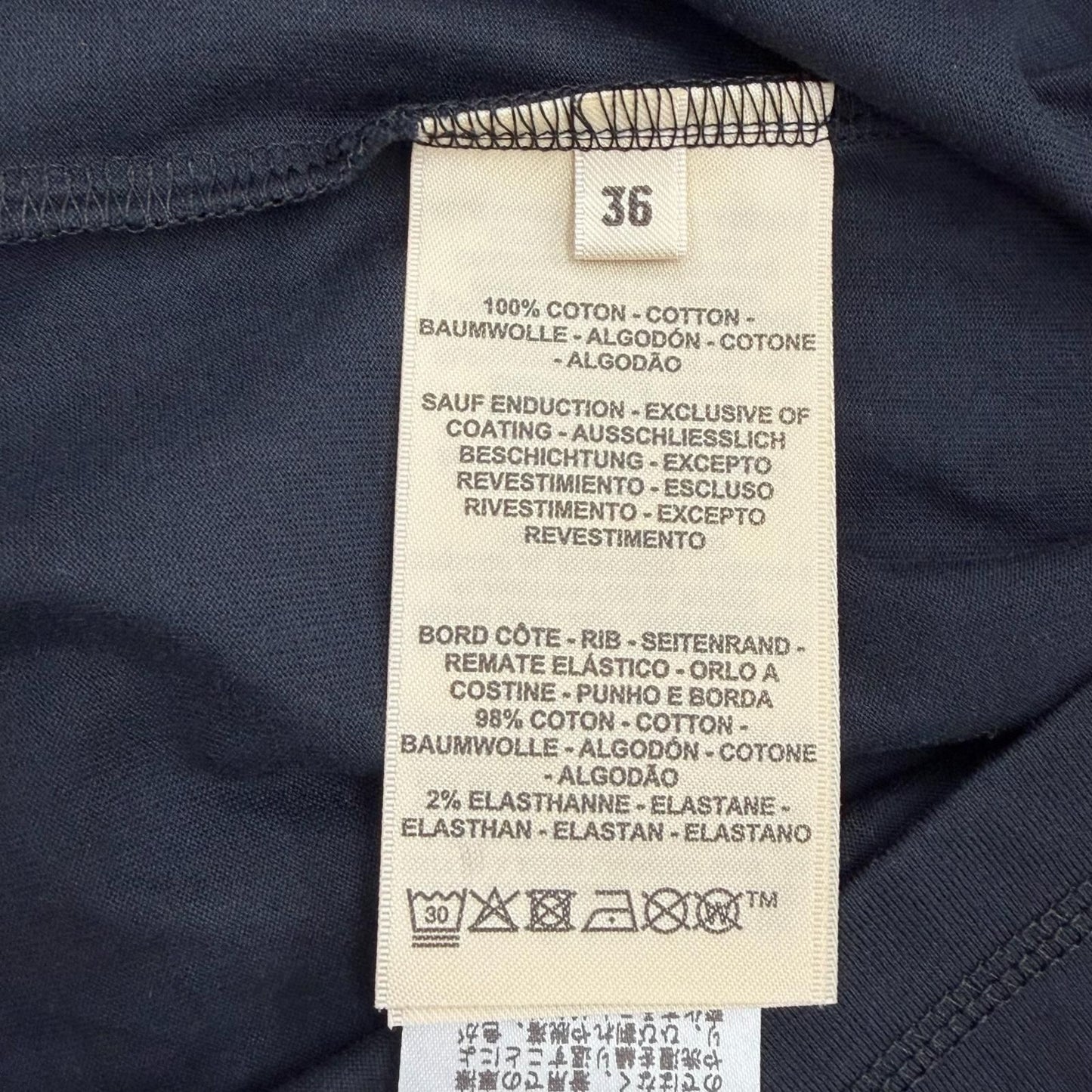 Hermes Cartouche Crew Neck Short Sleeve T-Shirt Dark Navy 36 — view 7
