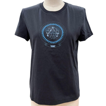 Hermes Cartouche Crew Neck Short Sleeve T-Shirt Dark Navy 36