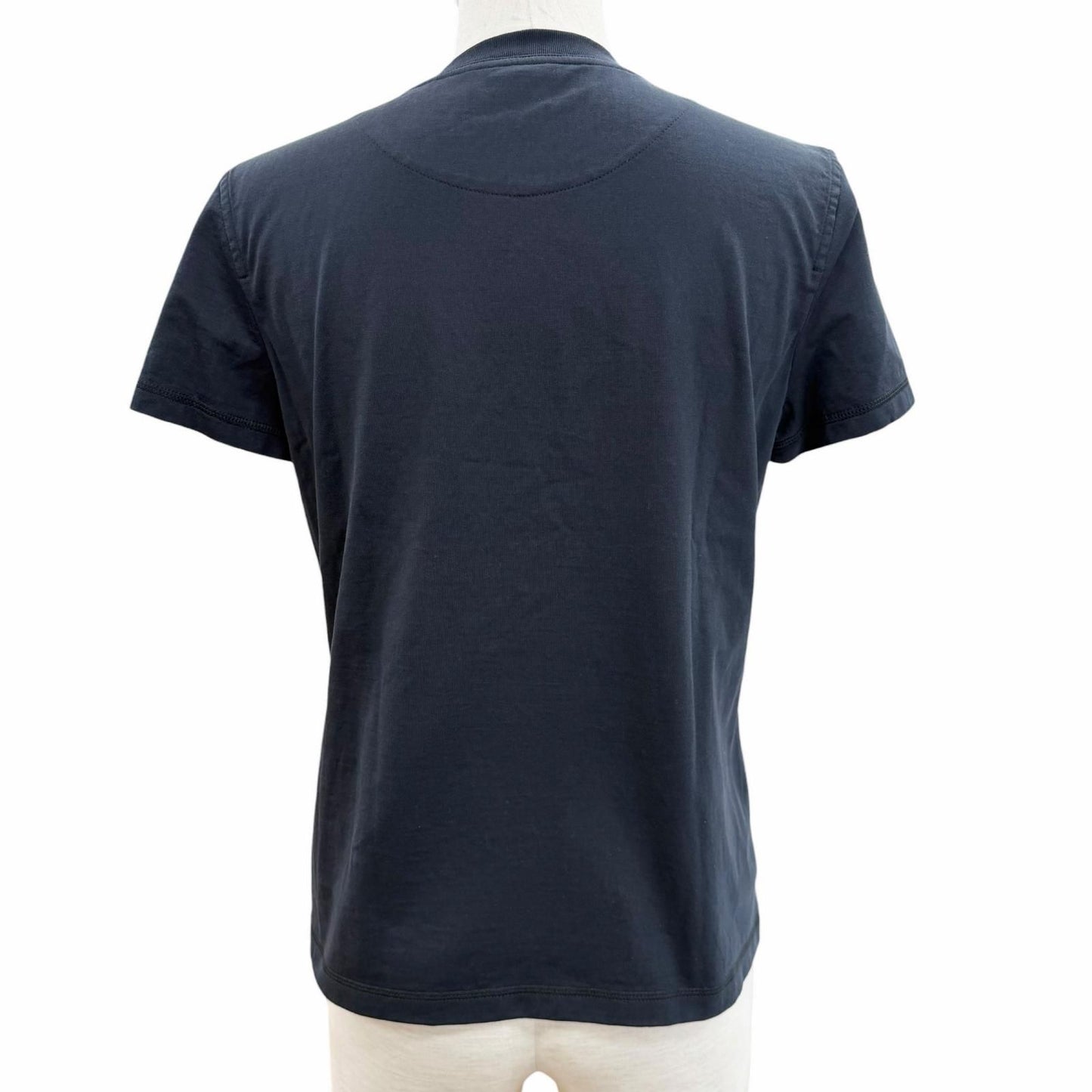 Hermes Cartouche Crew Neck Short Sleeve T-Shirt Dark Navy 36 — view 4