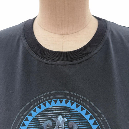 Hermes Cartouche Crew Neck Short Sleeve T-Shirt Dark Navy 36 — view 2