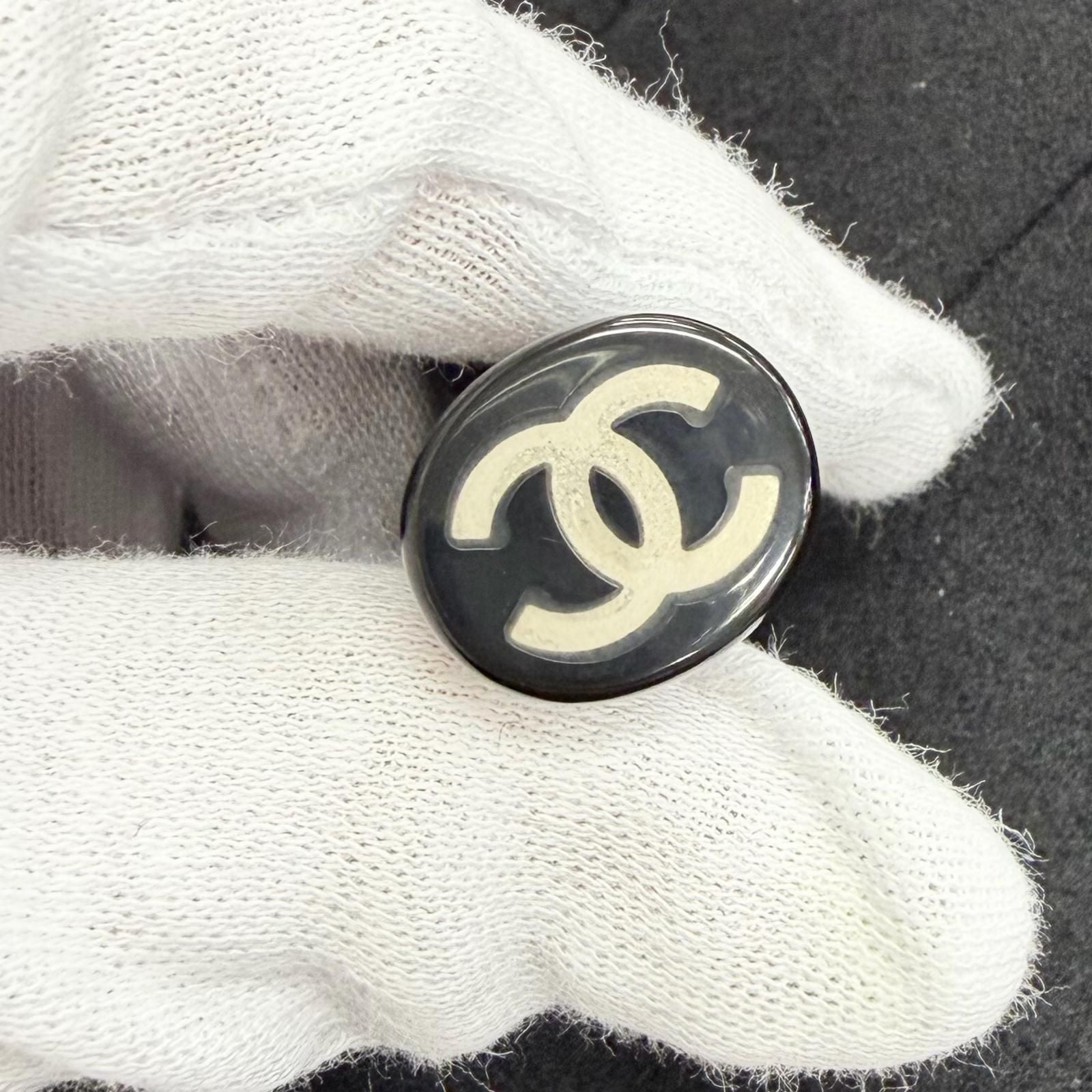 Chanel Wool CC Logo Toggle Button Duffle Coat Black 38 — view 6
