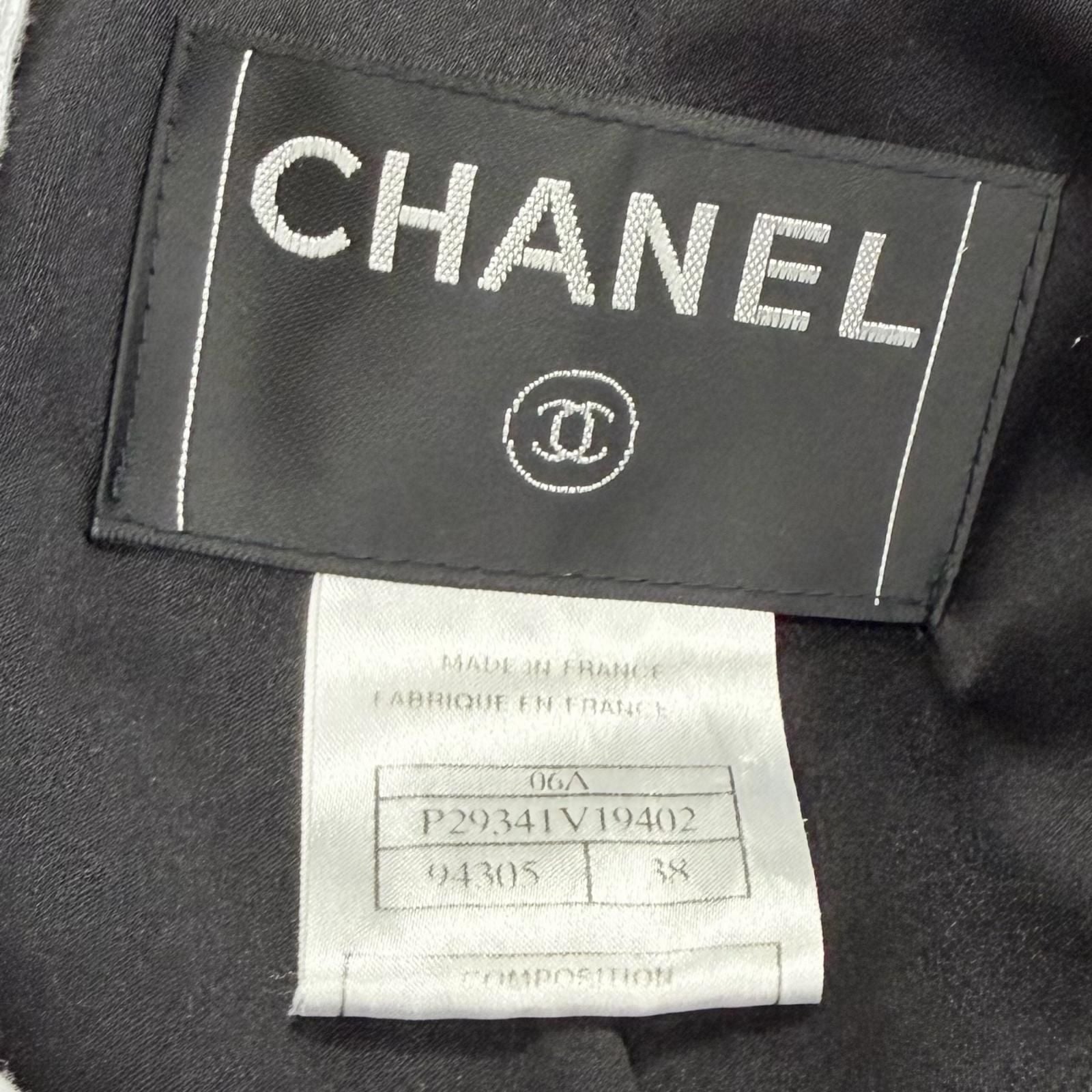 Chanel Wool CC Logo Toggle Button Duffle Coat Black 38 — view 7