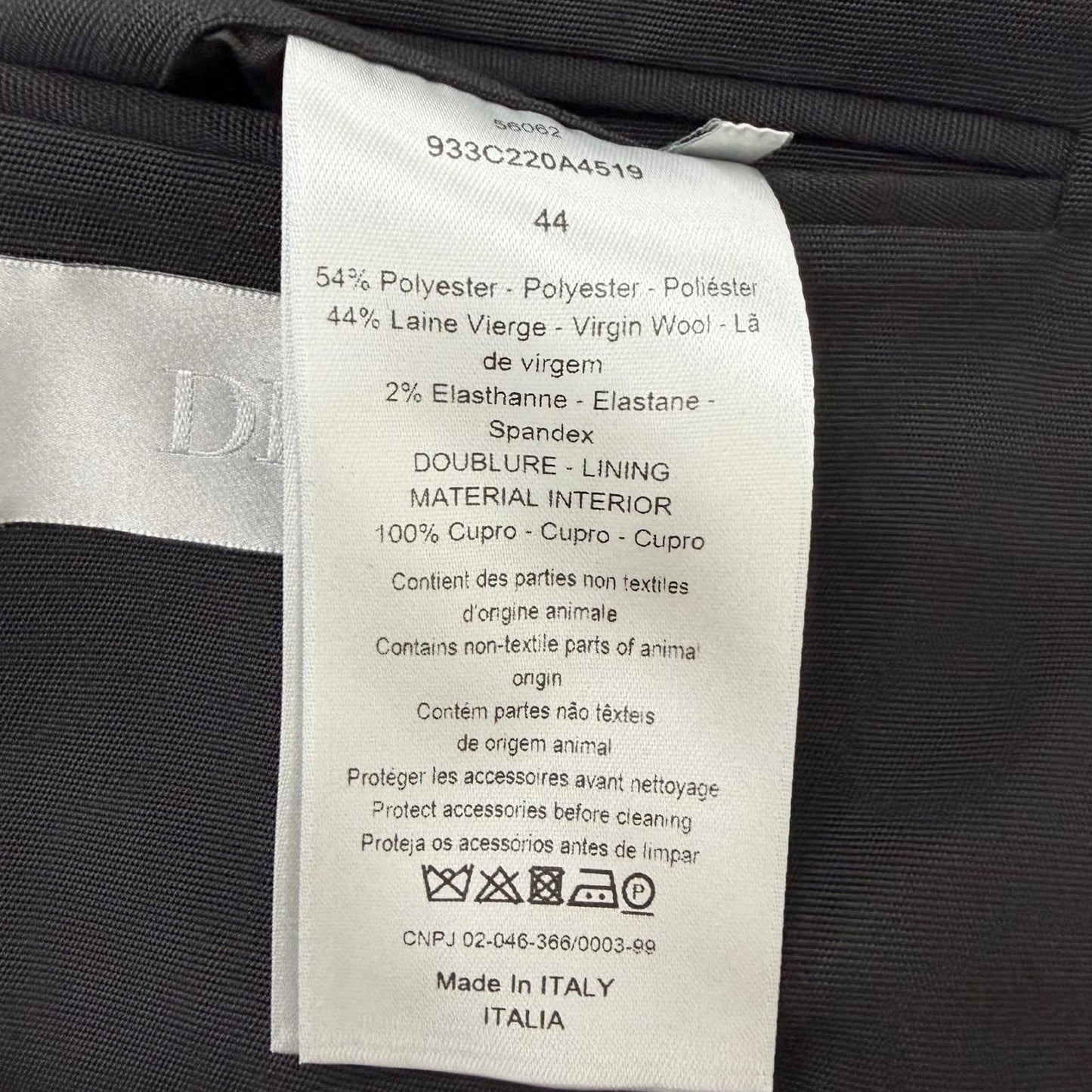 Dior Homme Saddle Pocket Single Tailored Jacket Black 44 — view 9