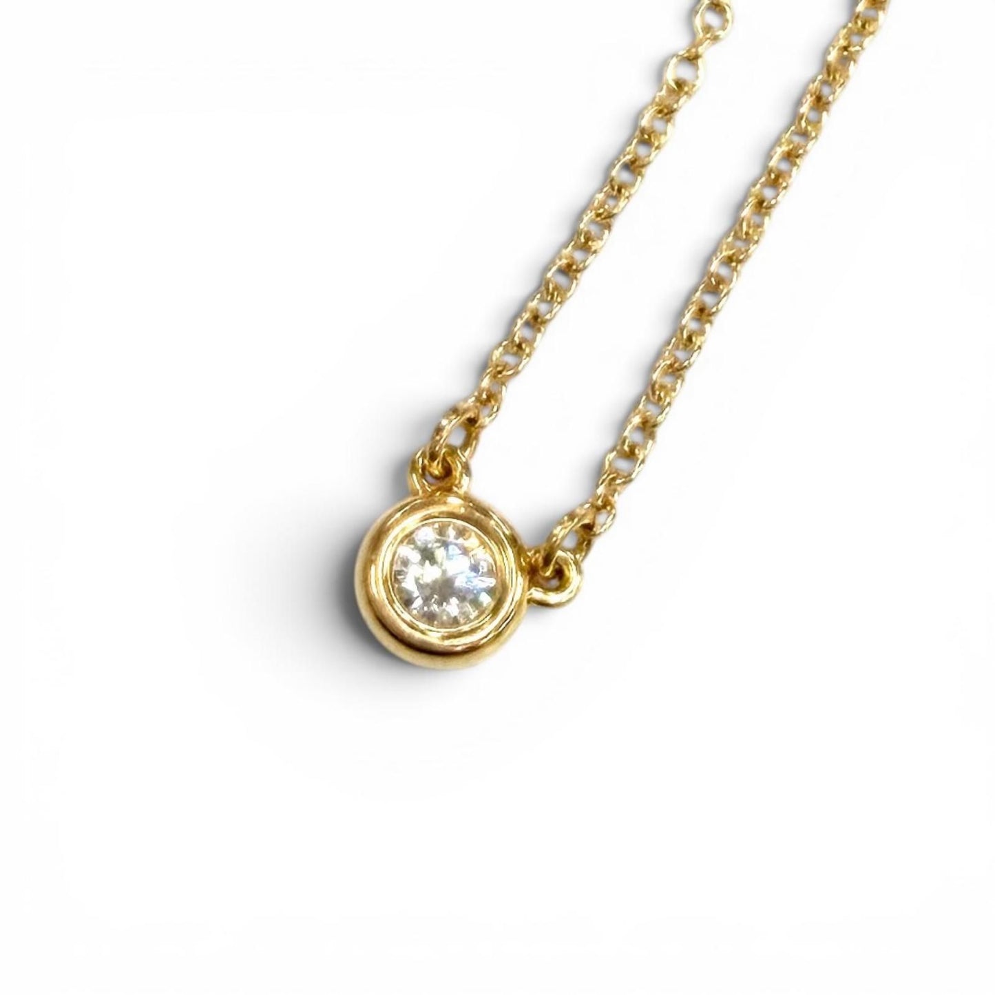 Tiffany & Co Elsa Peretti by the Yard Diamond Necklace Pink Gold