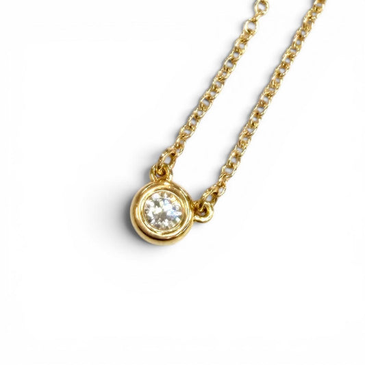 Tiffany & Co Elsa Peretti by the Yard Diamond Necklace Pink Gold