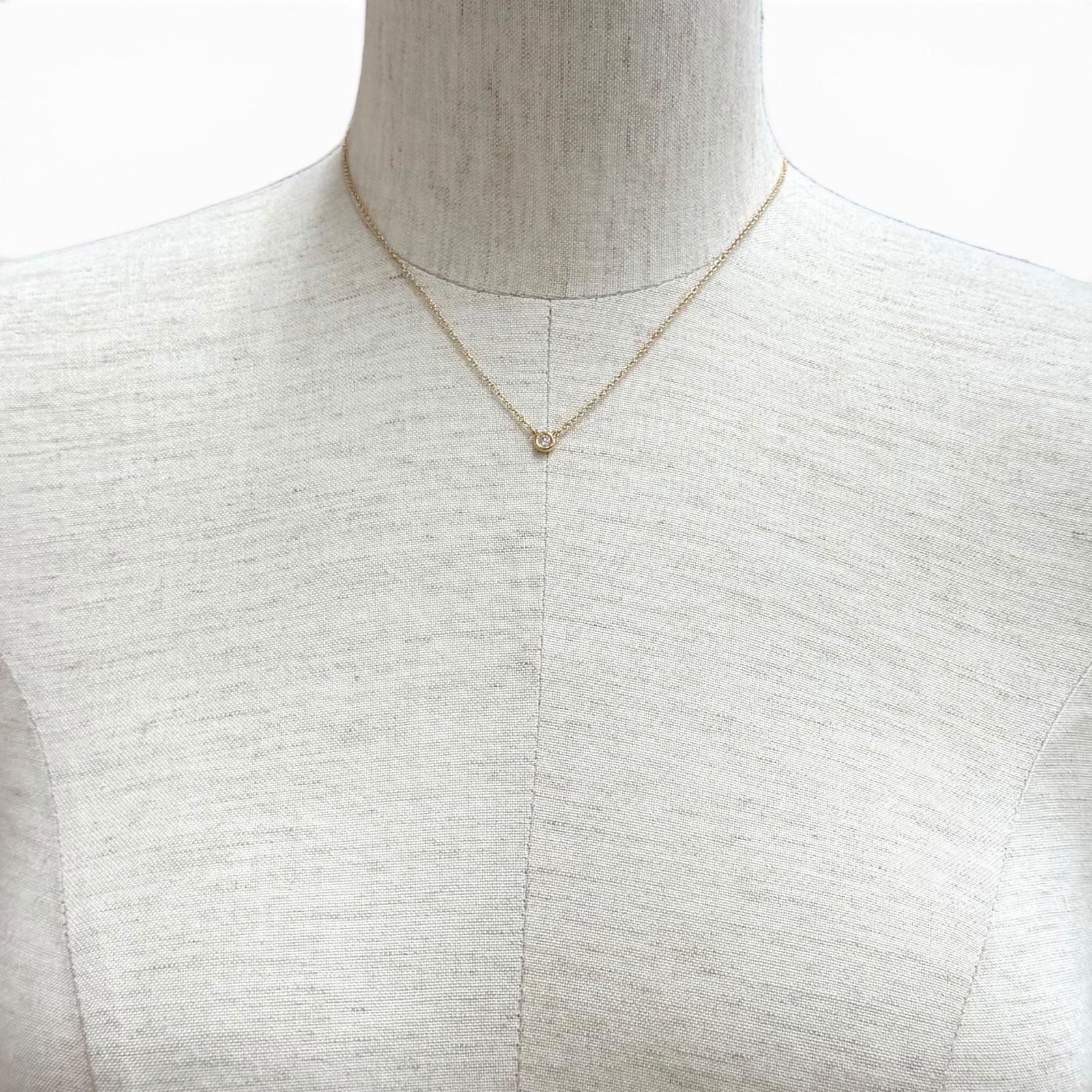 Tiffany & Co Elsa Peretti by the Yard Diamond Necklace Pink Gold — view 3