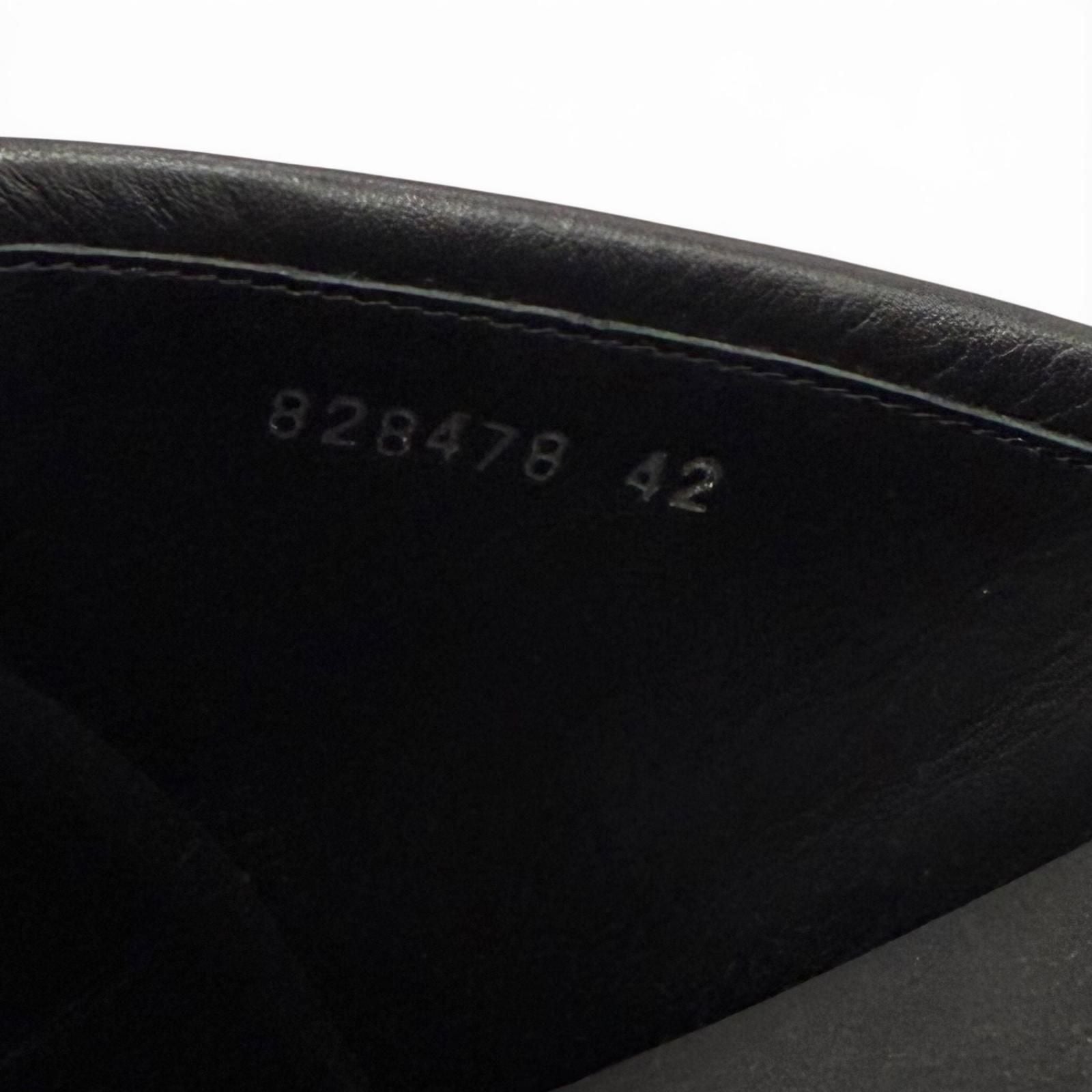 Balenciaga Sunset Flat BB Leather Sandals Black Silver — view 8