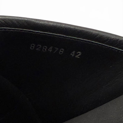 Balenciaga Sunset Flat BB Leather Sandals Black Silver — view 8