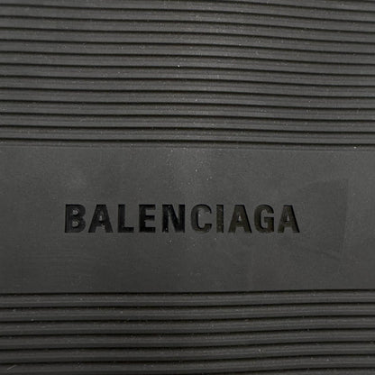 Balenciaga Sunset Flat BB Leather Sandals Black Silver — view 9