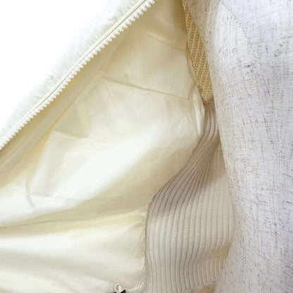 Moncler Cardigan Tricot Cashmere Blend Logo Patch Down Jacket Contrast Zip UP — view 5