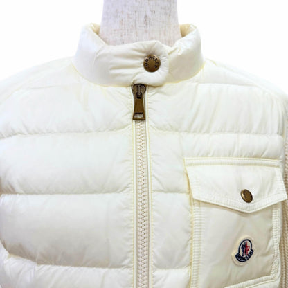 Moncler Cardigan Tricot Cashmere Blend Logo Patch Down Jacket Contrast Zip UP — view 4