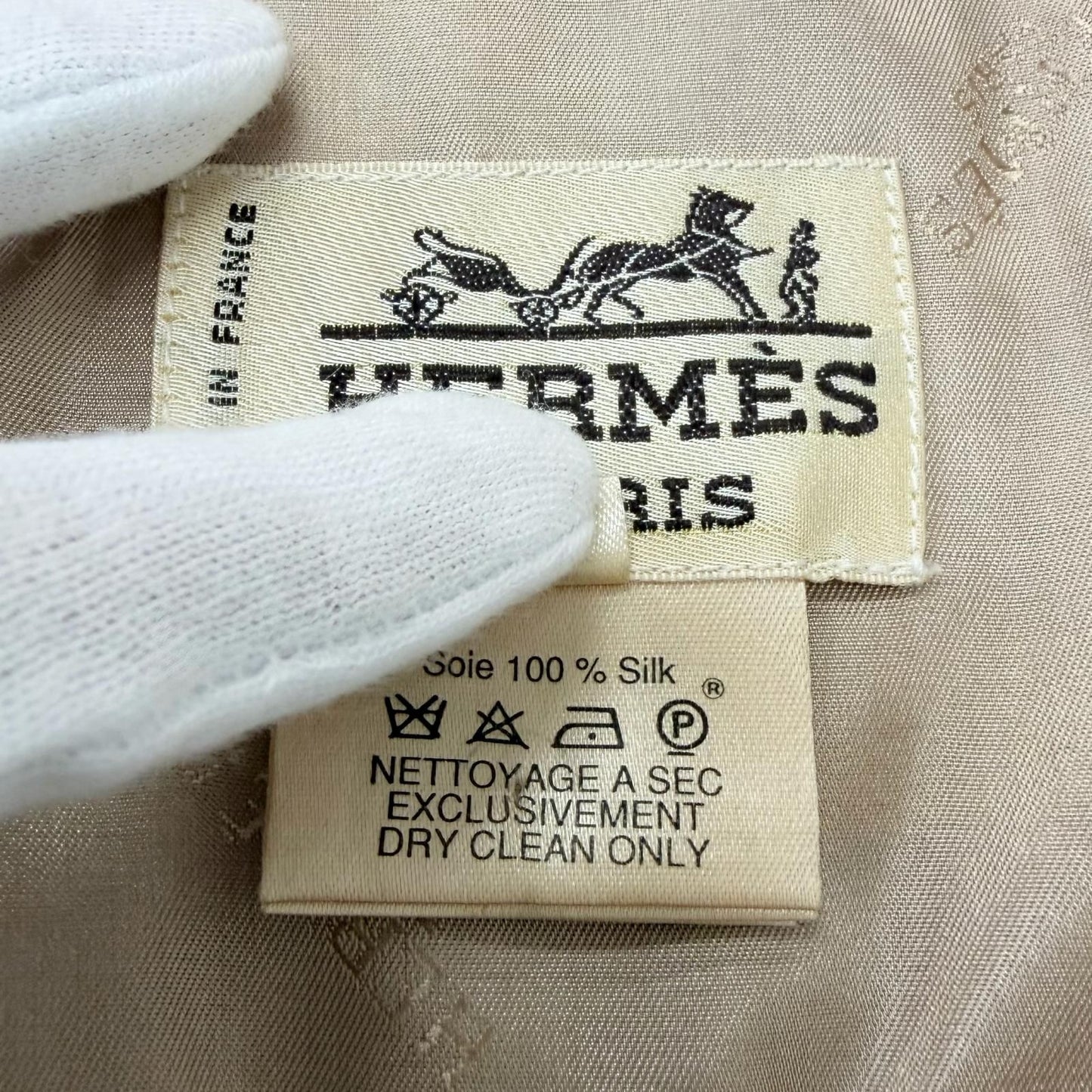 Hermes Vintage Silk Cut Replacement Horse Formal Dress Logo Button Quilted Vest — view 9