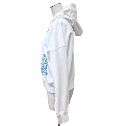 Gucci Higuchi Yuko Cotton 100% Cat Interlocking Hoodie White — view 2
