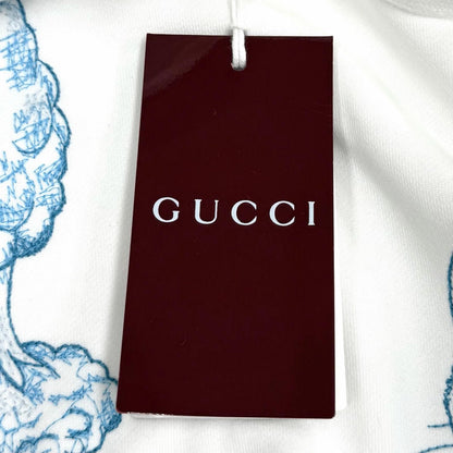 Gucci Higuchi Yuko Cotton 100% Cat Interlocking Hoodie White — view 9