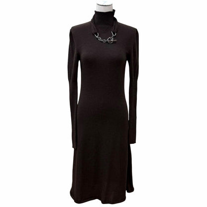 Hermes Cashmere Silk Blend with Chaine D'ancre Chain a Line Knit Long Dress