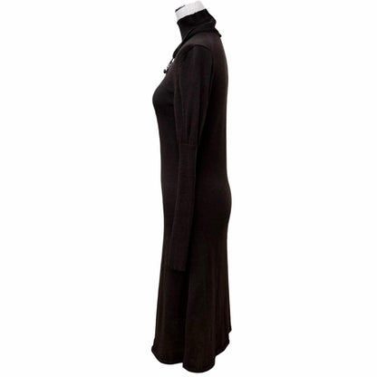 Hermes Cashmere Silk Blend with Chaine D'ancre Chain a Line Knit Long Dress — view 2