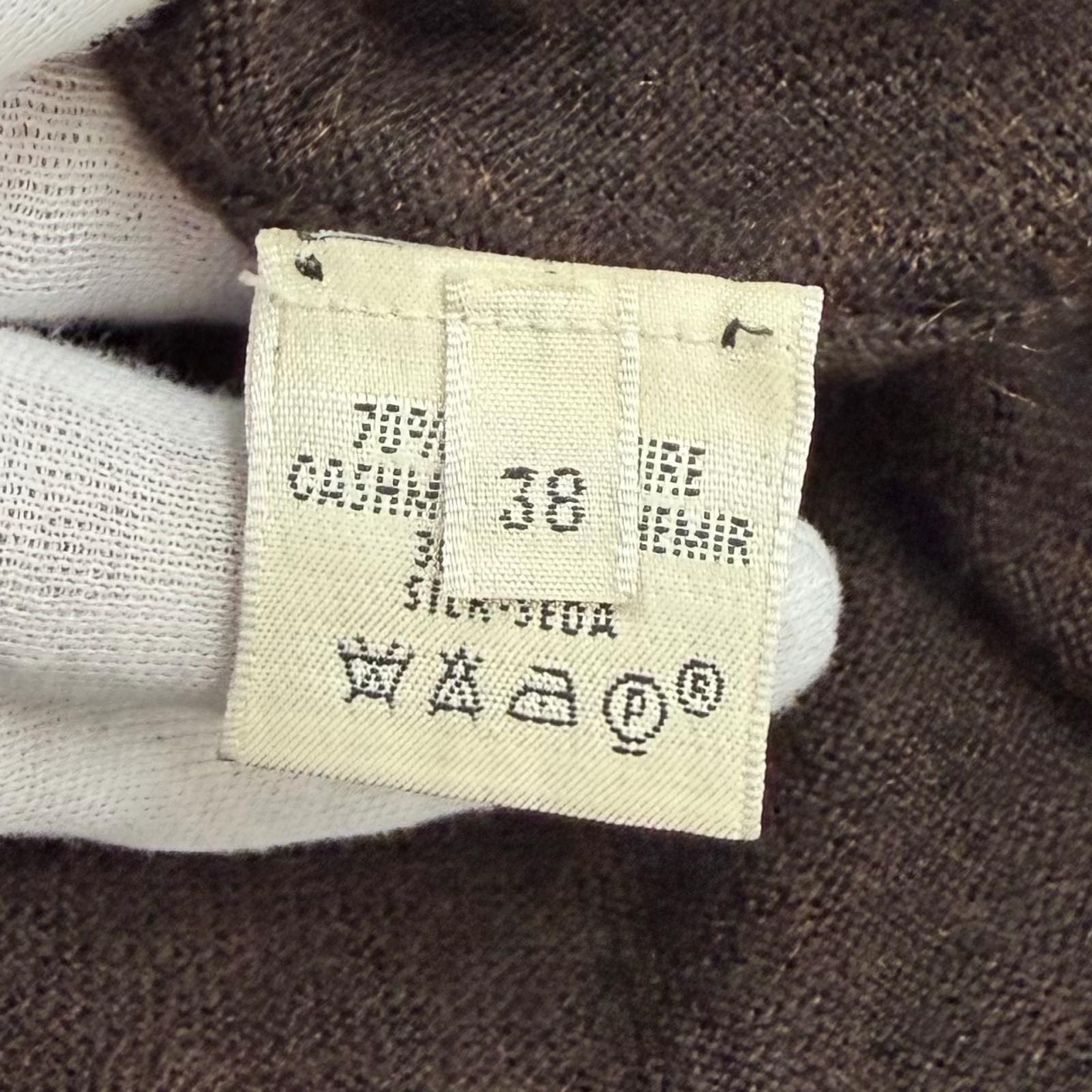 Hermes Cashmere Silk Blend with Chaine D'ancre Chain a Line Knit Long Dress — view 7