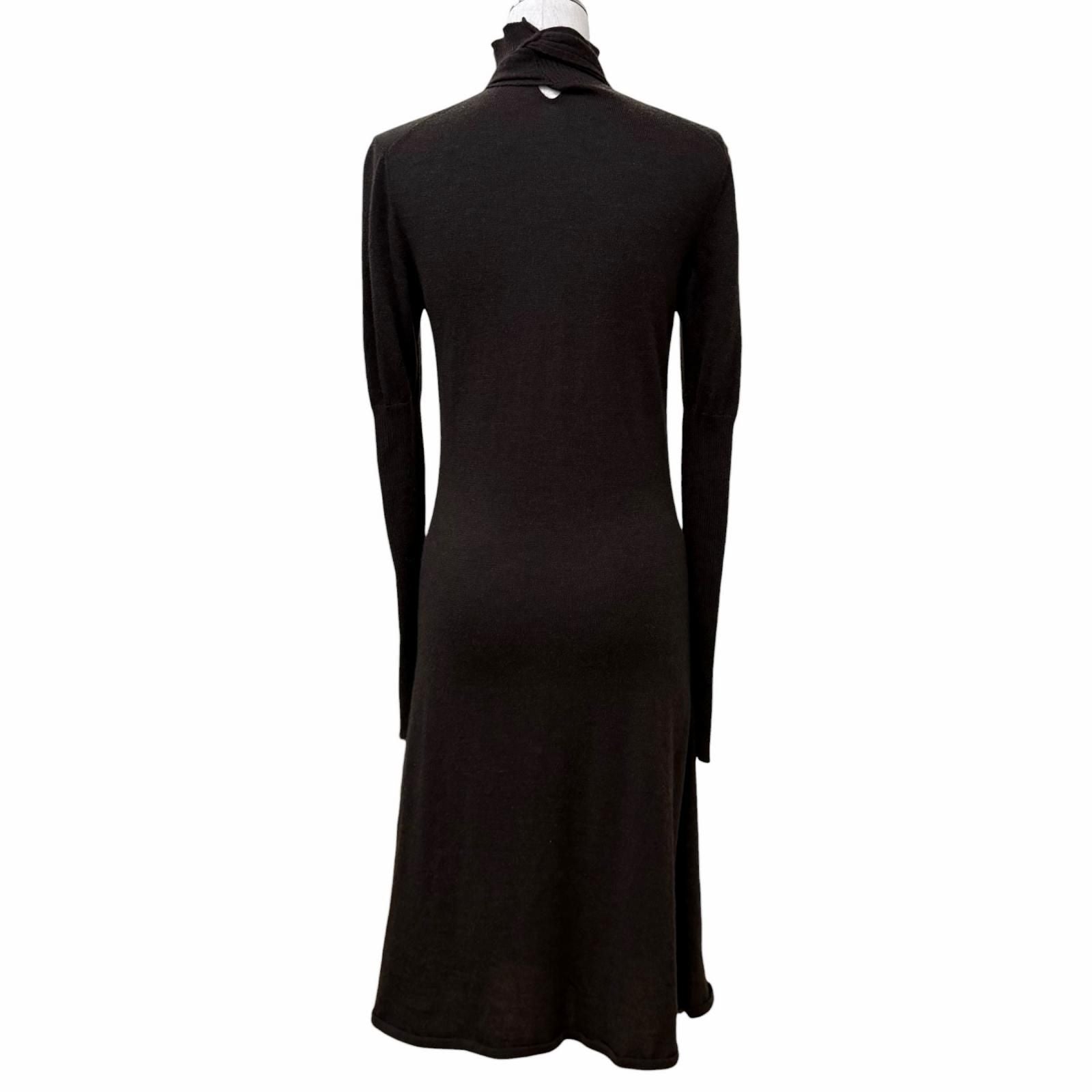 Hermes Cashmere Silk Blend with Chaine D'ancre Chain a Line Knit Long Dress — view 3