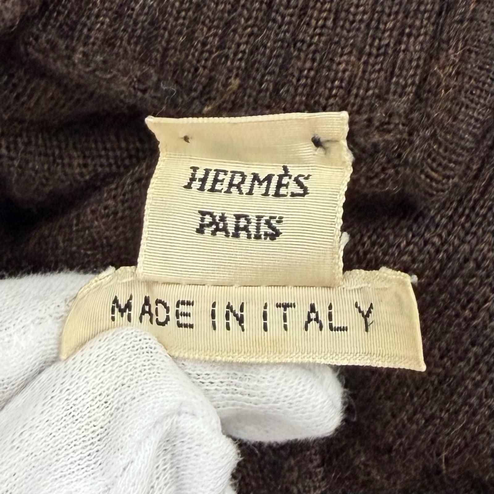 Hermes Cashmere Silk Blend with Chaine D'ancre Chain a Line Knit Long Dress — view 6