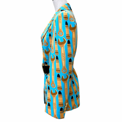 Gucci Silk with Belt Lip logo Jacket — view 2