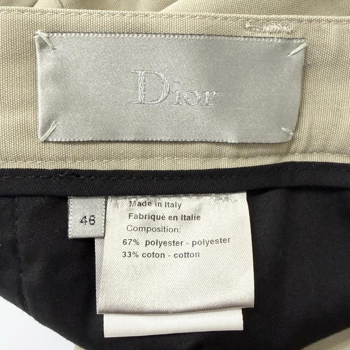 Dior Homme Vintage Eddy Slimane Strip Era Cargo Pants Beige 46 — view 5