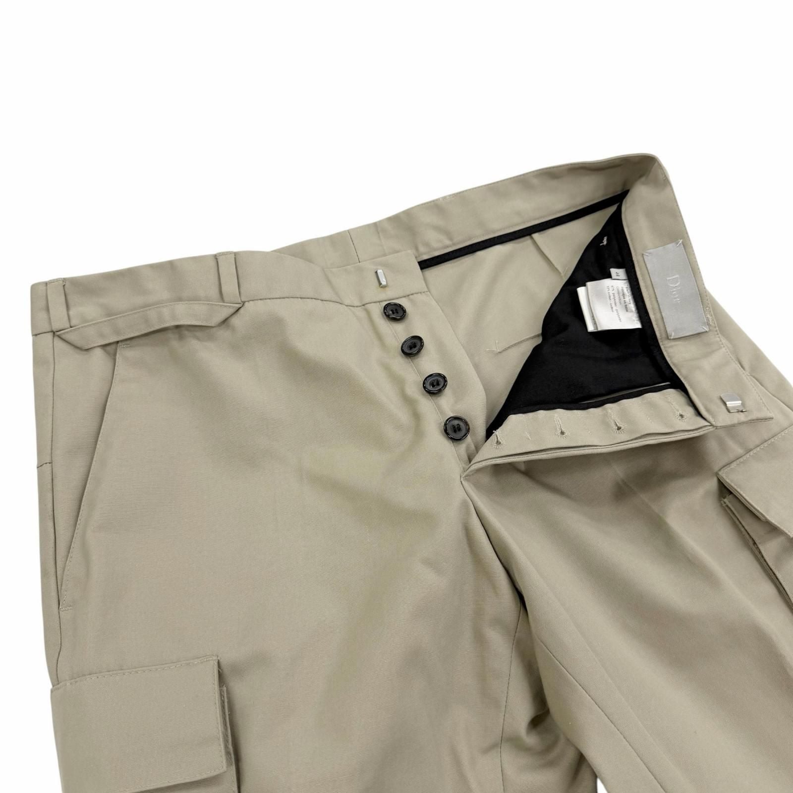 Dior Homme Vintage Eddy Slimane Strip Era Cargo Pants Beige 46 — view 3
