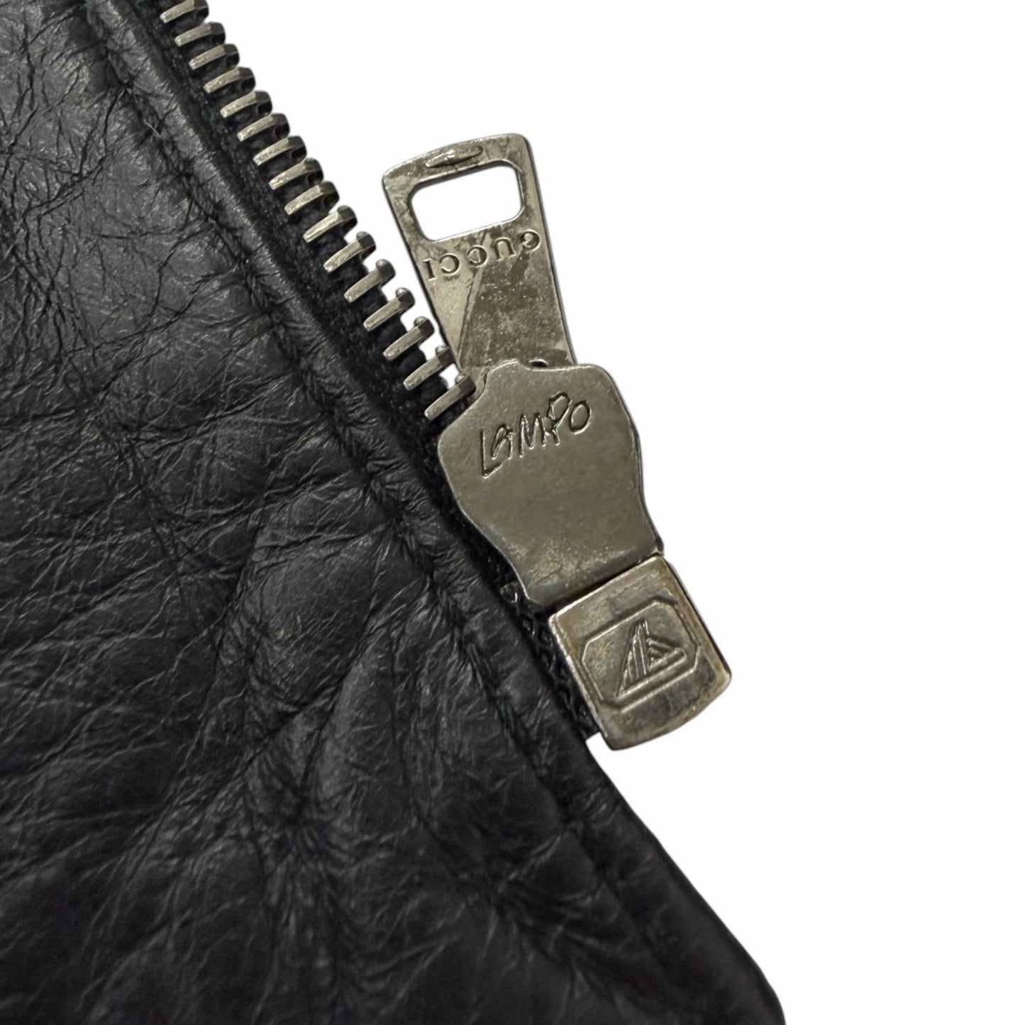 Gucci Vintage Leather Era Single Double Rider's Jacket Black 46 — view 6
