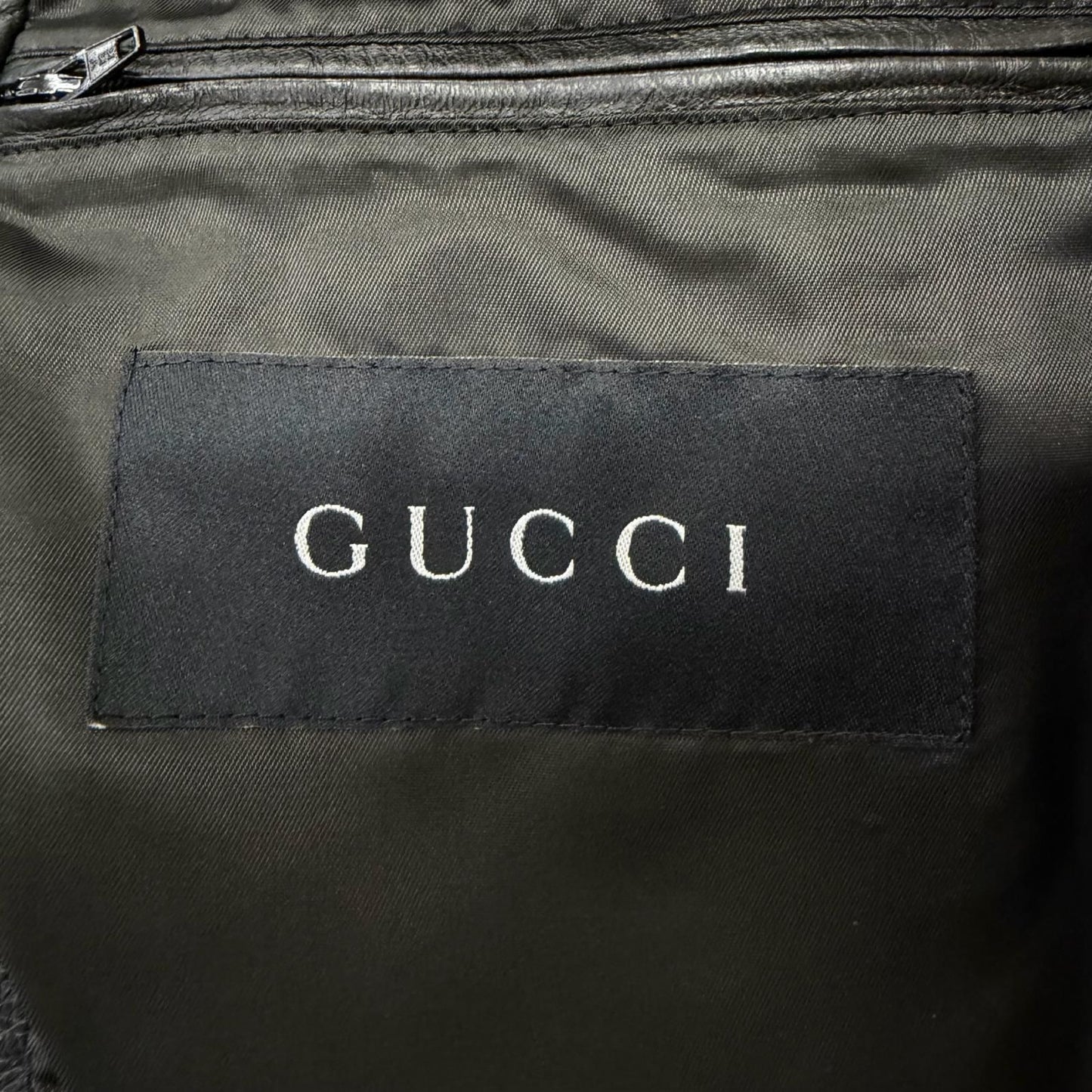 Gucci Vintage Leather Era Single Double Rider's Jacket Black 46 — view 7