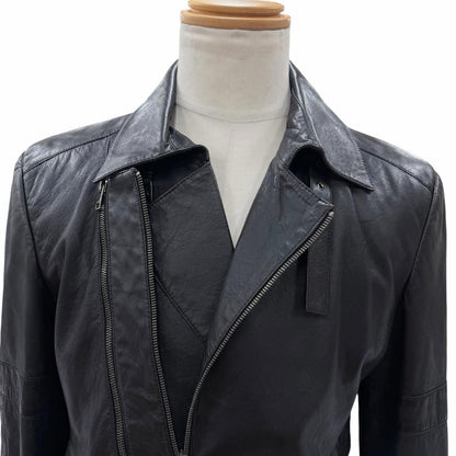 Gucci Vintage Leather Era Single Double Rider's Jacket Black 46 — view 2