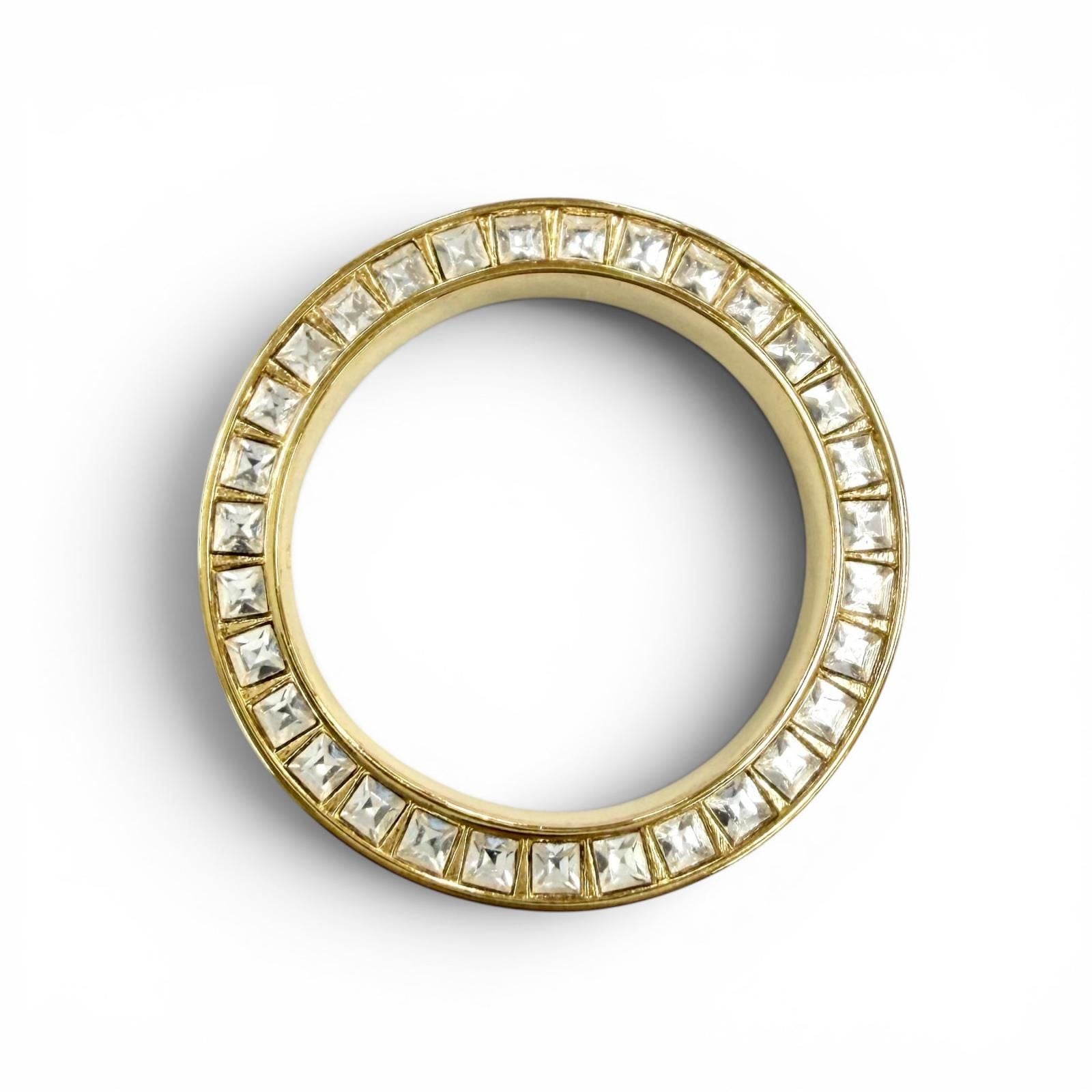 Dior Night Code Ring Crystal Logo Rhinestone Pave White Gold — view 5