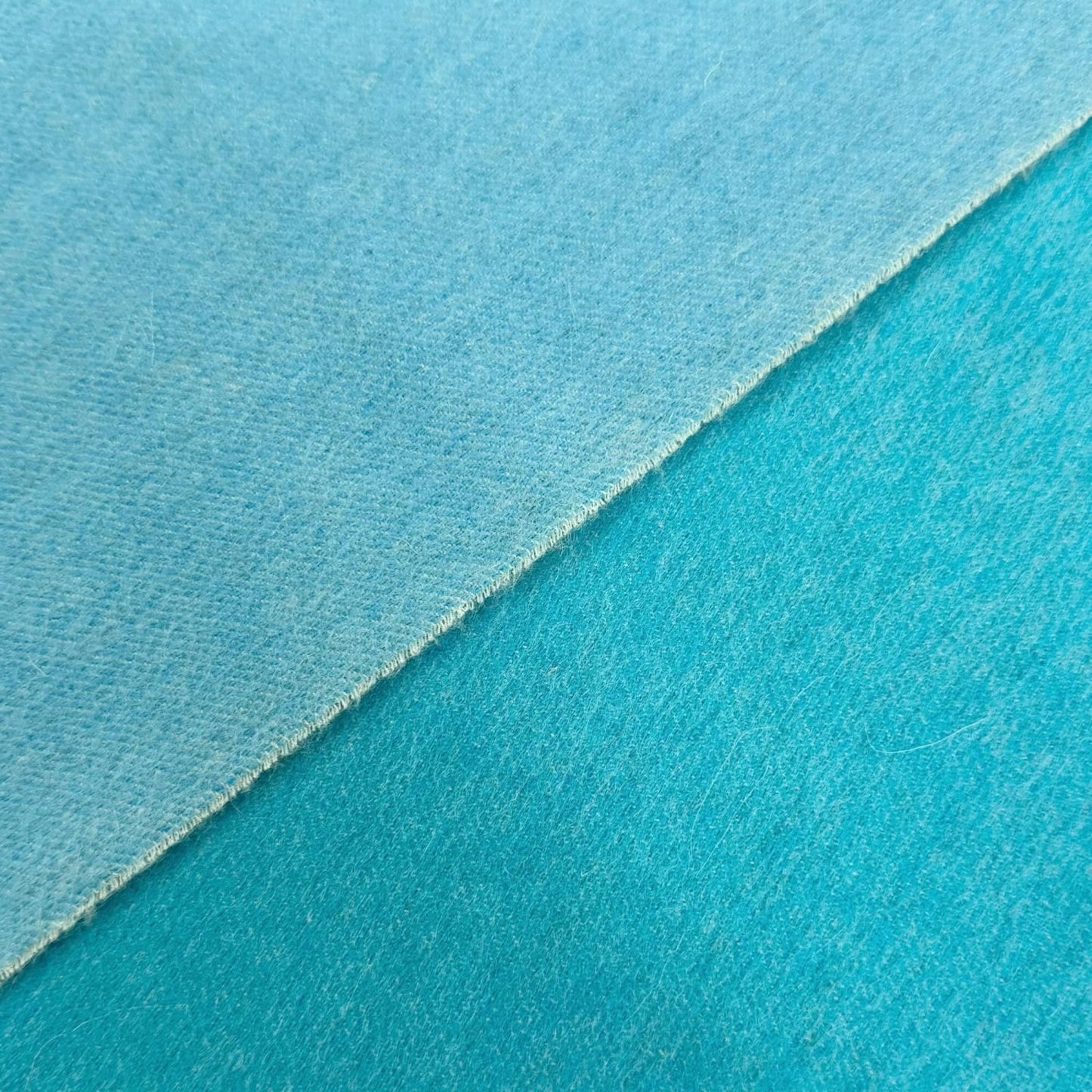 Hermes Cashmere 100% Blue Turquoise Evelyne Logo Fringe Bicolor Scarf — view 4