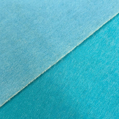 Hermes Cashmere 100% Blue Turquoise Evelyne Logo Fringe Bicolor Scarf — view 4