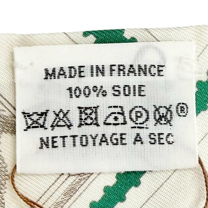 Hermes le Philateliste du Faubourg Enthusiast Silk 100% Scarf Green Recommended — view 6