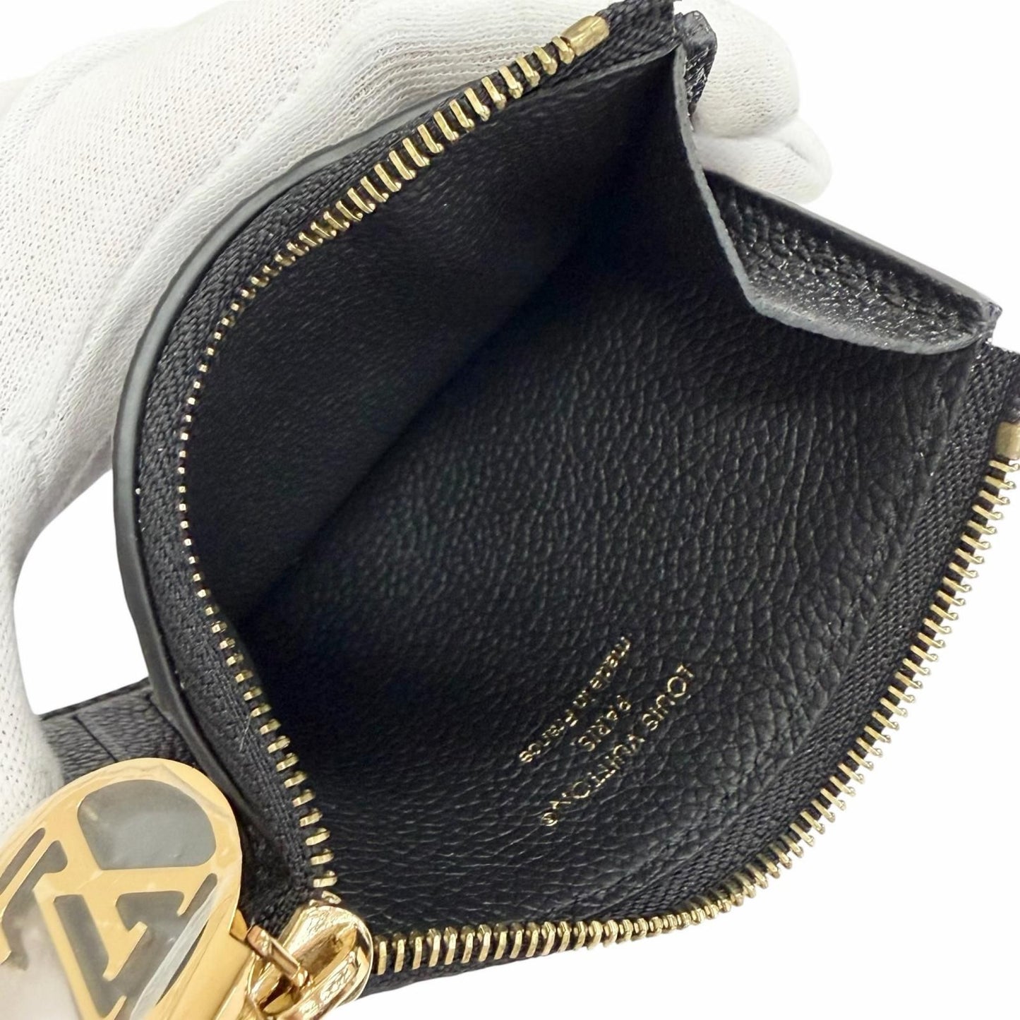 Louis Vuitton Card Case Holder Romy Monogram Empreinte Coin Purse Noir Black — view 6