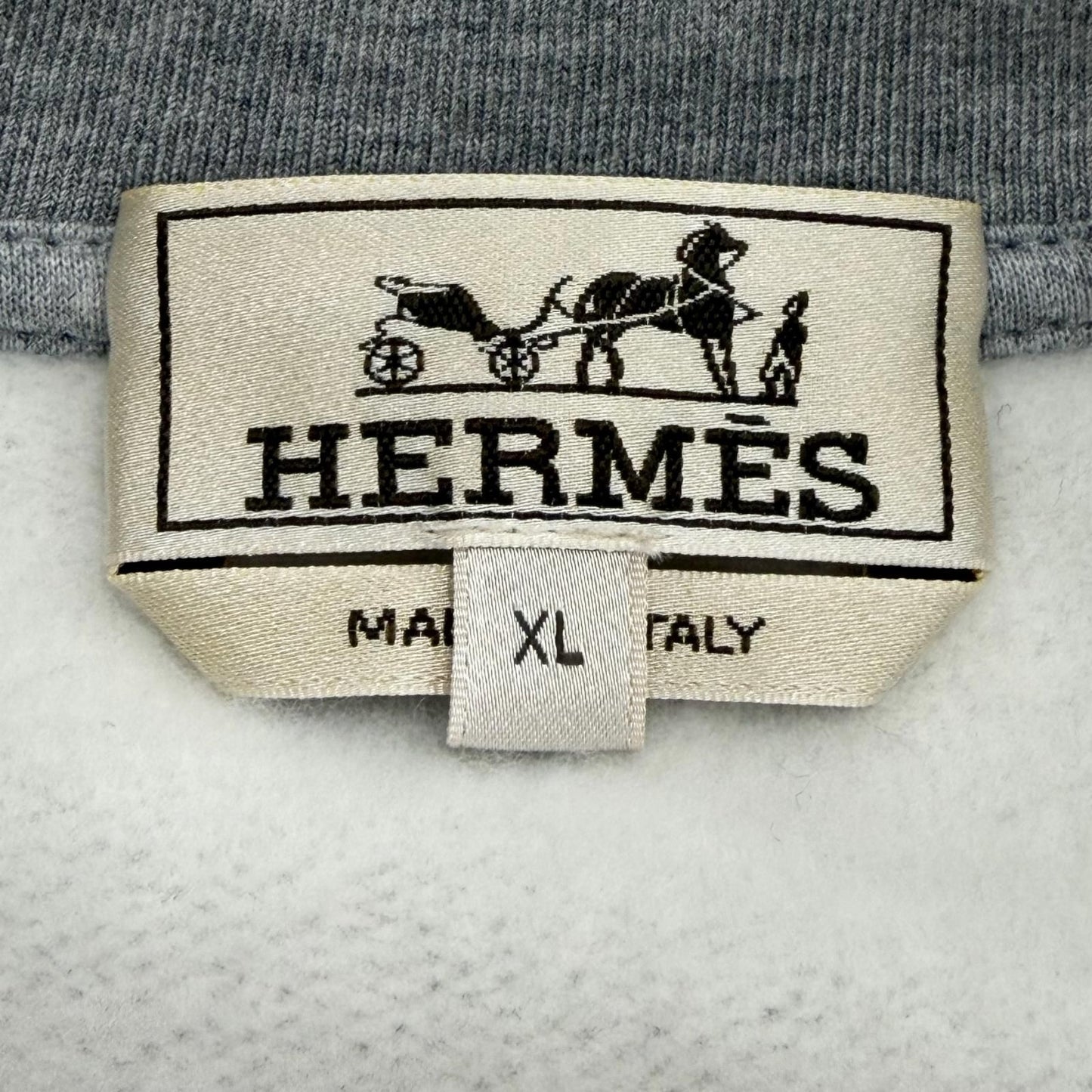 Hermes Capsule Sports Short Sleeve Sweatshirt Pullover Gray XL — view 6