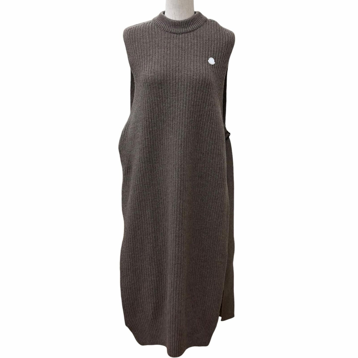 Moncler Genius 4 Hyke Abito Cashmere Wool Blend Rubber Logo Patch Knit Long
