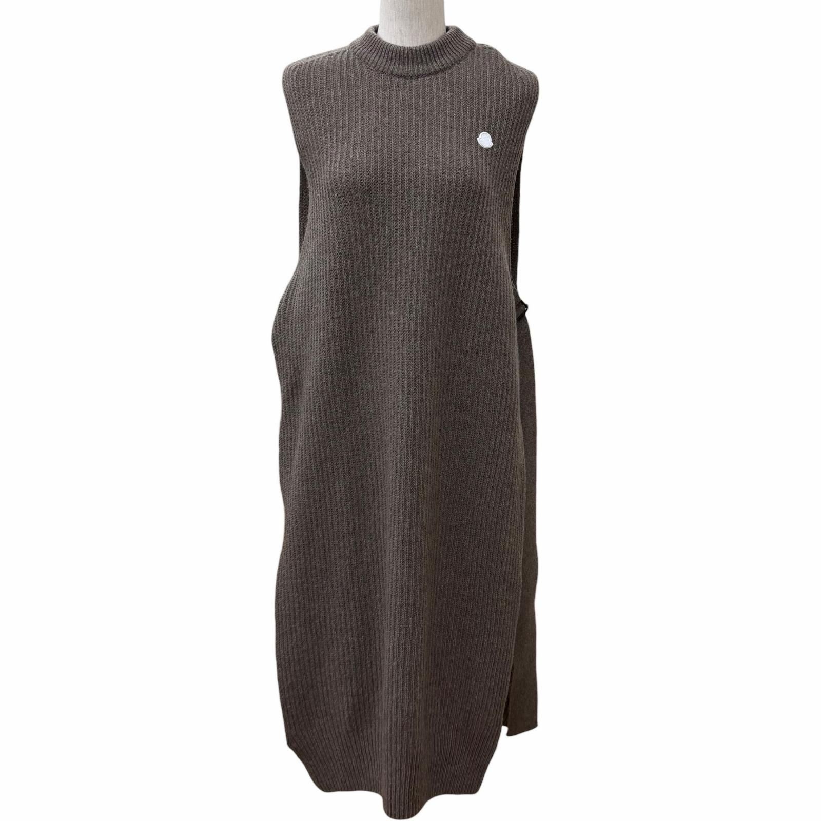 Moncler Genius 4 Hyke Abito Cashmere Wool Blend Rubber Logo Patch Knit Long