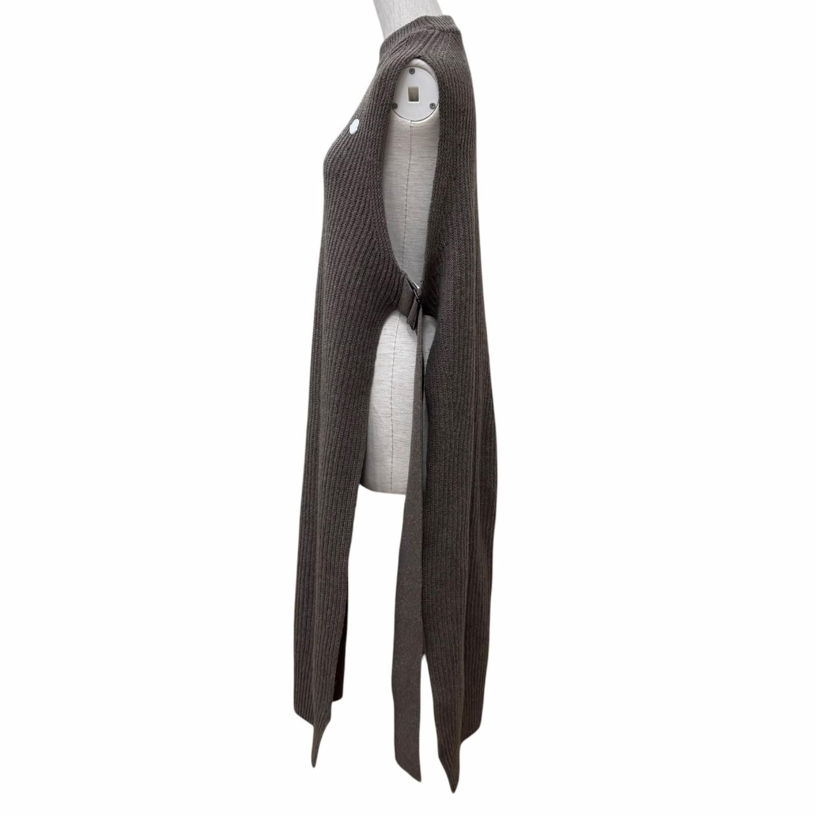 Moncler Genius 4 Hyke Abito Cashmere Wool Blend Rubber Logo Patch Knit Long — view 2
