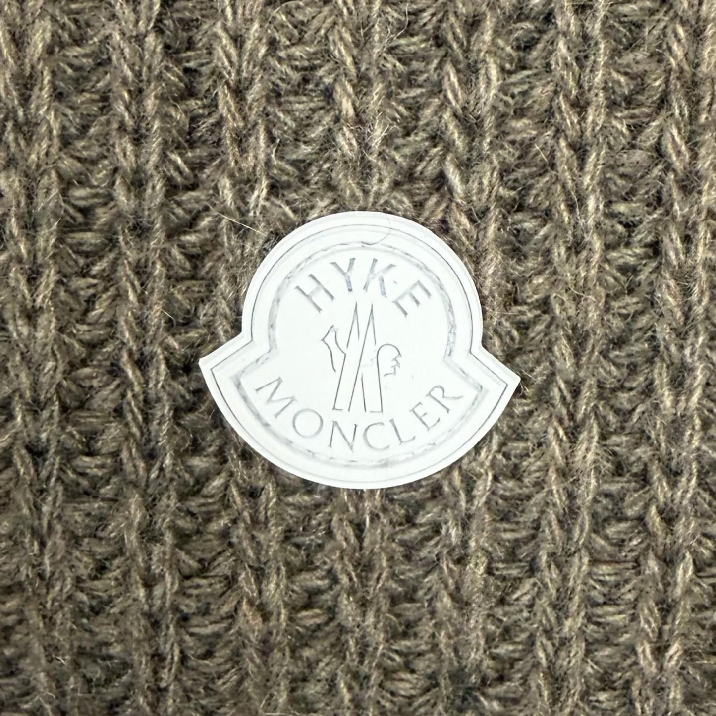 Moncler Genius 4 Hyke Abito Cashmere Wool Blend Rubber Logo Patch Knit Long — view 5